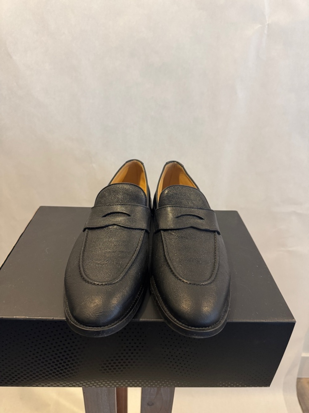 Brunello Cucinelli Black Leather Penny Loafers - Picture 4 of 16